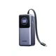 Павербанк Ugreen PB723 20000 mAh 130W PD 100W встроенный кабель USB-C, 2xUSB-C 1xUSB-A, TFT Темно-серый (55365B) - изображение 1