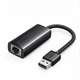 Внешний сетевой адаптер Ugreen CM650 USB 3.0 - RJ45 Gigabit Ethernet 1000 Мбит/с 15 см в тканевой оплетке Черный (15636) - изображение 1
