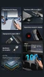 Презентер Vention USB-A / USB-C с аэромышью, красный лазер, аккумуляторный, 50 м Черный (KQPB0) - изображение 3