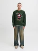 Світшот на флісі JACK&JONES темно-зелений з принтом ZMLLY826 L - изображение 2