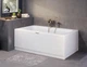 Ванна акриловая Shower Artmina 130х70х55 см прямоугольная с металлическими ножками панелями - изображение 2