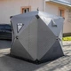 Палатка зимняя утепленная "Куб" 210х210х210 для рыболова туризма кемпинга и путешествий Серая LU-BD18G - изображение 7