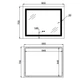 Зеркало Lidz Kubis (KU1) 900х700 с LED-подсветкой Touch, с антизапотеванием, с диммером, рег. яркости LD78LF904907048451 - изображение 2