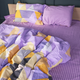 Простынь MirSon Бязь 17-0764 Violet triangles 220 х 240 см (2200010938296) - изображение 3