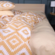 Простынь MirSon Бязь 17-0729 Golden Geo Zebra 150 х 220 см (2200010822526) - изображение 1