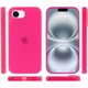 Чохол Silicone Premium case з захистом камери для iPhone 16e та iPhone 17e Full Camera Protective hot pink 6355 - изображение 3