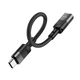 Кабель USB C To Lightning Hoco U107 чорний для заряджання та передачі даних 2А довжина 10 см алюмінієвий сплав - зображення 5