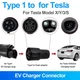 Перехідник-адаптер Type 1 - Tesla Mirrow (J1772) для заряджання Tesla Model 3/Y/S/X (Чорний) - зображення 3