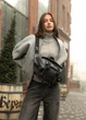 Большая женская поясная сумка бананка Sambag DynamicDart графитовая 38×21×7 см (80411009) - изображение 6