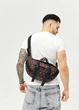 Велика чоловіча сумка бананка Sambag DynamicDart чорна тканева 38 × 21 × 7 см (80411148m) - зображення 7