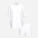 Піжама Модал-Коттон (сорочка + шорти) Victoria's Secret Modal-Cotton Short Pajama Set L Білий (2671483D) - зображення 3