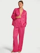 Піжама Сатинова (сорочка + штани) Victoria's Secret Signature Satin Long Pajama Set М Regular Рожева смужка (27254674d) - зображення 2