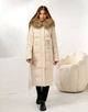 Жіноче зимове пальто з капюшоном та хутром KHAN 0079 L (46) Бежевий ( KH - 0079/1 C ) - зображення 14