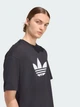 Футболка хлопковая длинная мужская Adidas Originals Adicolor Trefoil KD4091 XL Черная с принтом (4068805045080) - изображение 4