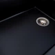 Гранітна мийка для кухні VALESO DIAMOND 8650 матова Чорний металік - зображення 3