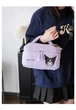 Косметичка - сумка плюшева велика Kuromi Sanrio для косметики кавайна геншень манга Hello Kitty Sanrio Kawaii Санріо Кітті Мелоді фіолетова Makeup - зображення 2