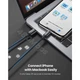 Дата кабель USB-C to Lightning 2.0m 3A US171 black Ugreen (60752) - зображення 2
