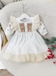 Крестильный набор для девочки Family Tradition велюровая махра плюш велюр с вышивкой белый Дитя и мать - изображение 3