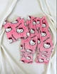 Мягкая плюшевая пижама Hello Kitty в персиковом цвете – теплый флисовый комплект унисекс с длинным рукавом для сна и дома с Хелло Китти Штаны+Кофта Xs-S Персиковый - изображение 3