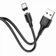 Кабель Micro USB магнітний 2.4A для смартфонів та планшетів довжина 1м чорний Hoco X52 Magnetic заряджання пристроїв - зображення 3