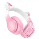 Навушники Bluetooth Hoco W42 Cat Ears over-ear протиударні для смартфонів рожеві - зображення 3