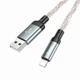 Кабель Lightning 2.4A Hoco U112 для iPhone та iPad зарядка та синхронізація 1 метр білий - зображення 2