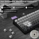 Бездротова ігрова механічна клавітура Attack shark x85 Grey gradient - изображение 9