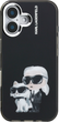Etui Karl Lagerfeld IML Aquarelle Karl & Choupette & Logo do iPhone 16 Black (3666339464745) - obraz 3