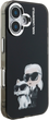 Etui Karl Lagerfeld IML Aquarelle Karl & Choupette & Logo do iPhone 16 Black (3666339464745) - obraz 4