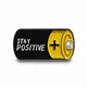 Значок BROCHE брошь бижутерия Батарейка Stay Positive разноцветный BRGV115303 - изображение 1