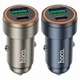 Автомобильная зарядка Hoco Z57A PD 30W Quick Charge 3.0 USB Type-A USB Type-C черная - изображение 5