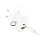 Заряджання Hoco CS55A PD30W QC3.0 USB Type-A Type-C біла протиударна для всіх пристроїв - зображення 4