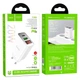 Зарядний пристрій Hoco C100A PD20W QC3.0 з цифровим дисплеєм USB Type-A USB Type-C білий - зображення 3
