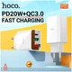 Зарядний пристрій Hoco C100A PD20W QC3.0 з цифровим дисплеєм USB Type-A USB Type-C білий - зображення 10