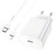 Зарядное устройство Hoco N22 Jetta PD25W Type-C на Type-C Quick Charge для устройств с USB Type-C белый - изображение 9