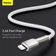Кабель Lightning 2A для iPhone 1 метр металлический зарядка и передача данных многоцветный - изображение 4