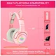 Наушники Onikuma K9 Cat Ear 3.5mm USB противоударные для ПК и мобильных устройств розовые - изображение 9