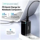 Зарядний пристрій Baseus GaN5 Pro 65W із кабелем Type-C чорне Fast Charge - зображення 9