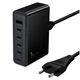 Заряджання Hoco C150A PD 45W 6-port USB Type-A Type-C швидке заряджання чорний - зображення 1