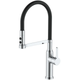 Смеситель для кухни MIXXUS PREMIUM PULL 017 REFL.BLACK (Цвет хром+силик.вылив черный) (MI8277) - изображение 1