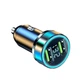 Автомобильное зарядное 2 выхода USB Super быстрая зарядка + Вольтметр - изображение 2