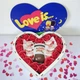 Подарочный бокс сердце "Love is..." из Nutella и Raffaello (деревянная коробка) - изображение 1