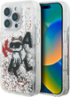 Etui Karl Lagerfeld Liquid Glitter Choupette Logo do iPhone 16 Pro Transparent (3666339464226) - obraz 1