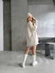 Вязаный свитер свободного кроя Оne size 42-48 Молочный 1010 - изображение 3