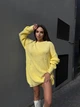 В'язаний светр вільного крою Оne size 42-48 Жовтий 1010 - зображення 7