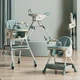 Детский стульчик-шезлонг для кормления BabyChair Z901 голубой с регулируемой спинкой и столиком 2в1 - изображение 1