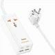 Сетевой фильтр Hoco AC10A мощный зарядное устройство с USB Type-C для дома и офиса 2500 Вт 1.5 м - изображение 1