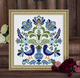 Набор для вышивания по нанесённой на канву схеме "Blue Bird". AIDA 11CT printed , 36*36 см - изображение 4