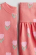 Спідниця H&M 1273362 134-140см малиновий тюльпани - изображение 2