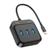 USB Ethernet адаптер 4 в 1 Type-C к USB 3.0 и RJ45 для подключения к сети и расширения портов черный - изображение 8